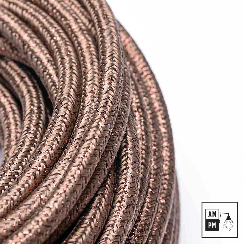 Fil-électrique-recouvert-de-tissus-rayonne-scintillante-PMS462-bronze-1