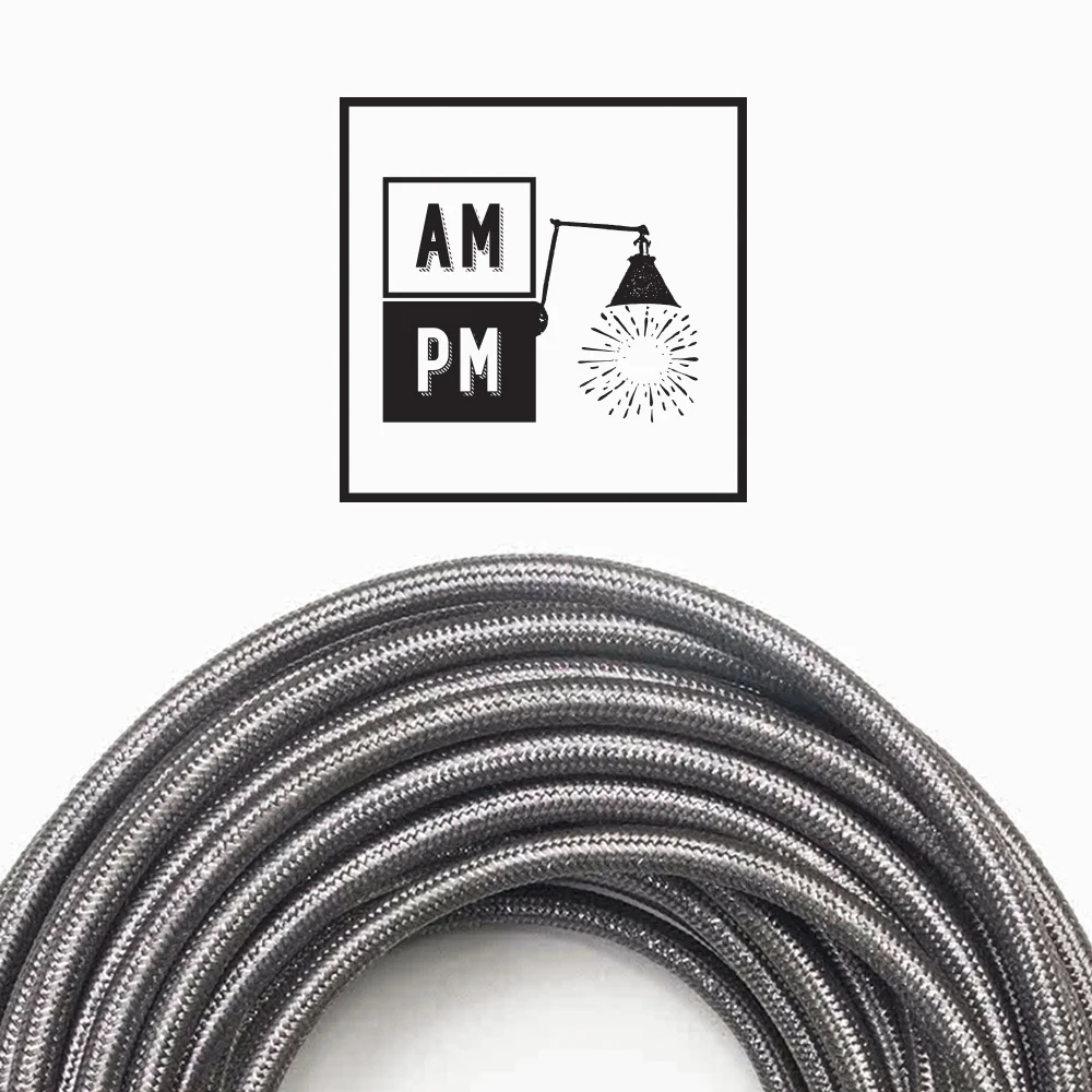 Fil-électrique-recouvert-de-tissus-rayonne-scintillante-PMSNoir7M-acier
