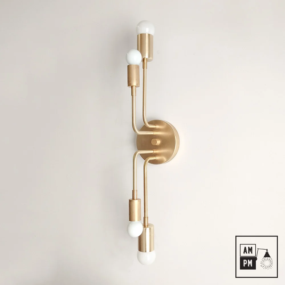 Mid-century-ceiling-wall-sconce-luminaire-Tristan-A5K070-Raw-Brass-2