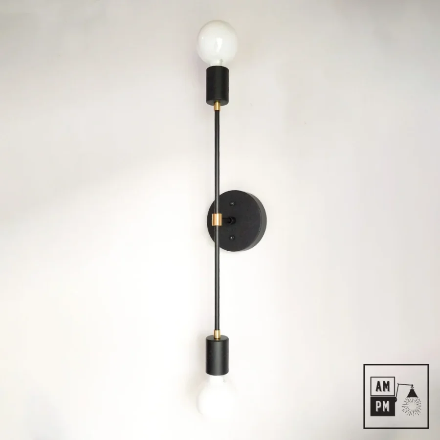Mid-century-ceiling-lamp-wall-sconce-Symetrium-A4M046-black-brushed-brass-1