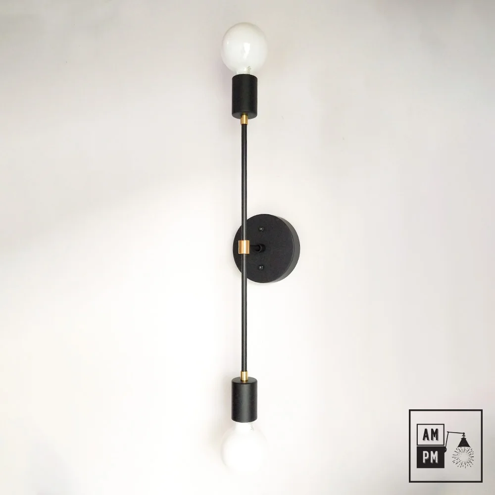 Mid-century-ceiling-lamp-wall-sconce-Symetrium-A4M046-black-brushed-brass-1