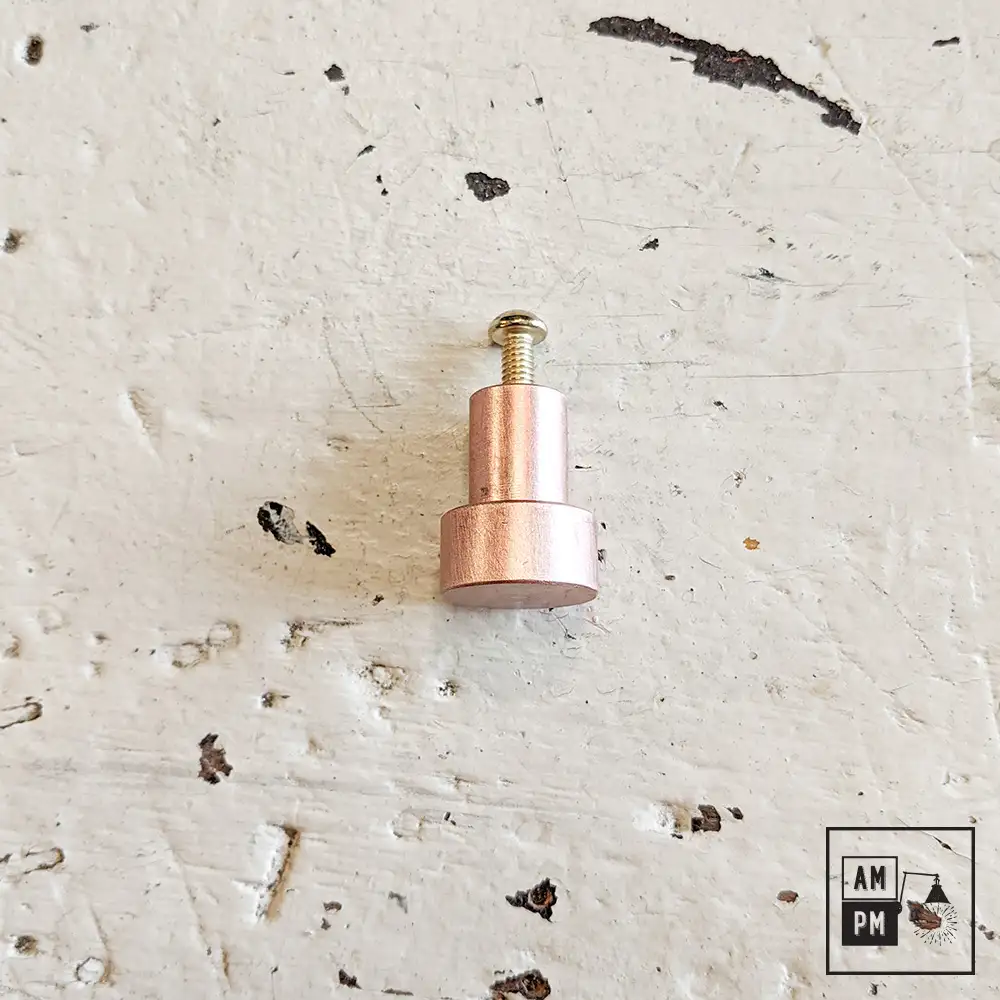 Mid-century-minimalist-kitchen-cabinet-small-knob-Brushed-Copper