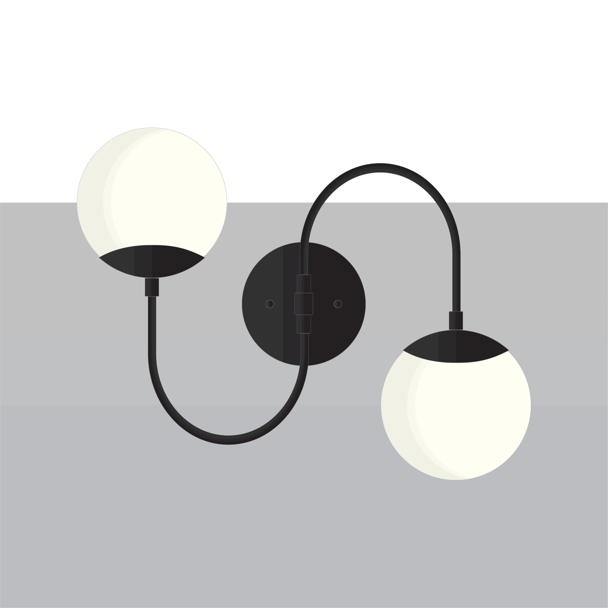 Mid-century-collection-wall-luminaire-Sussudio-A8K087-Black