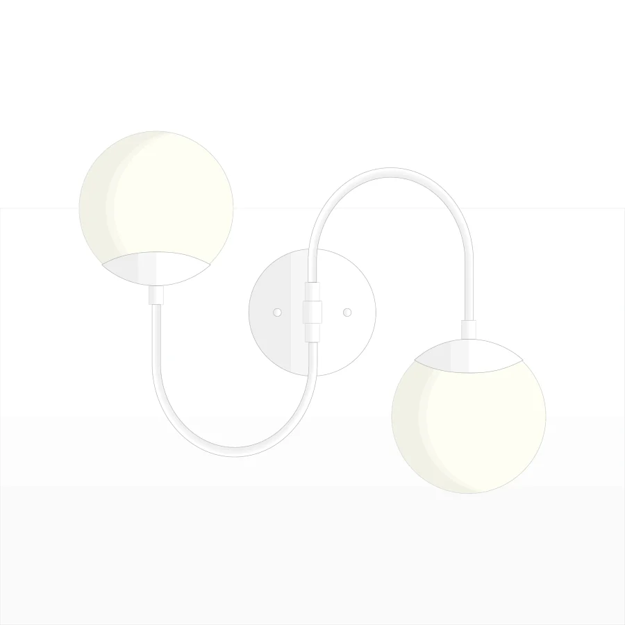 Mid-century-collection-wall-luminaire-Sussudio-A8K087-White