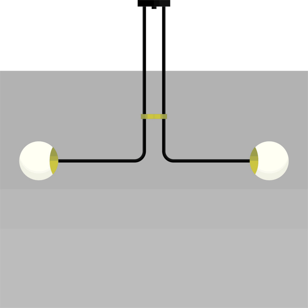 Luminaire-plafonnier-collection-Mid-century-Bridge-A7C051-Noir