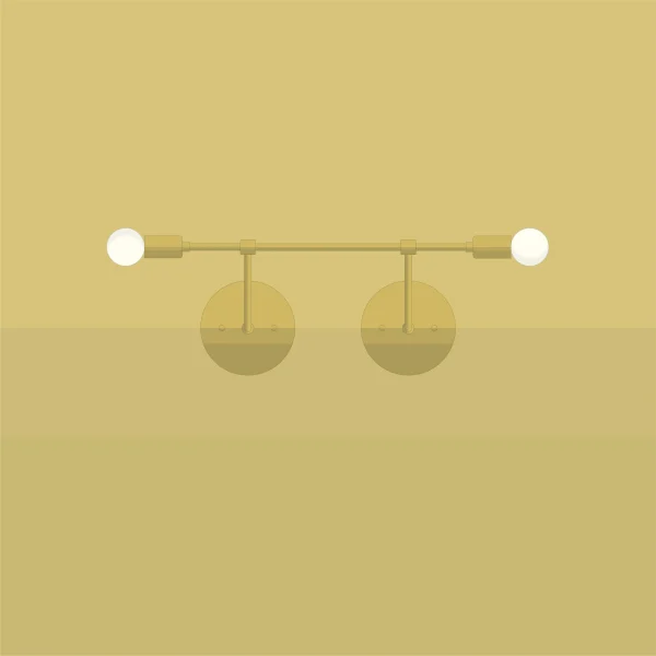 Mid-century-wall-sconce-Double-Trouble-A4K066-Brass