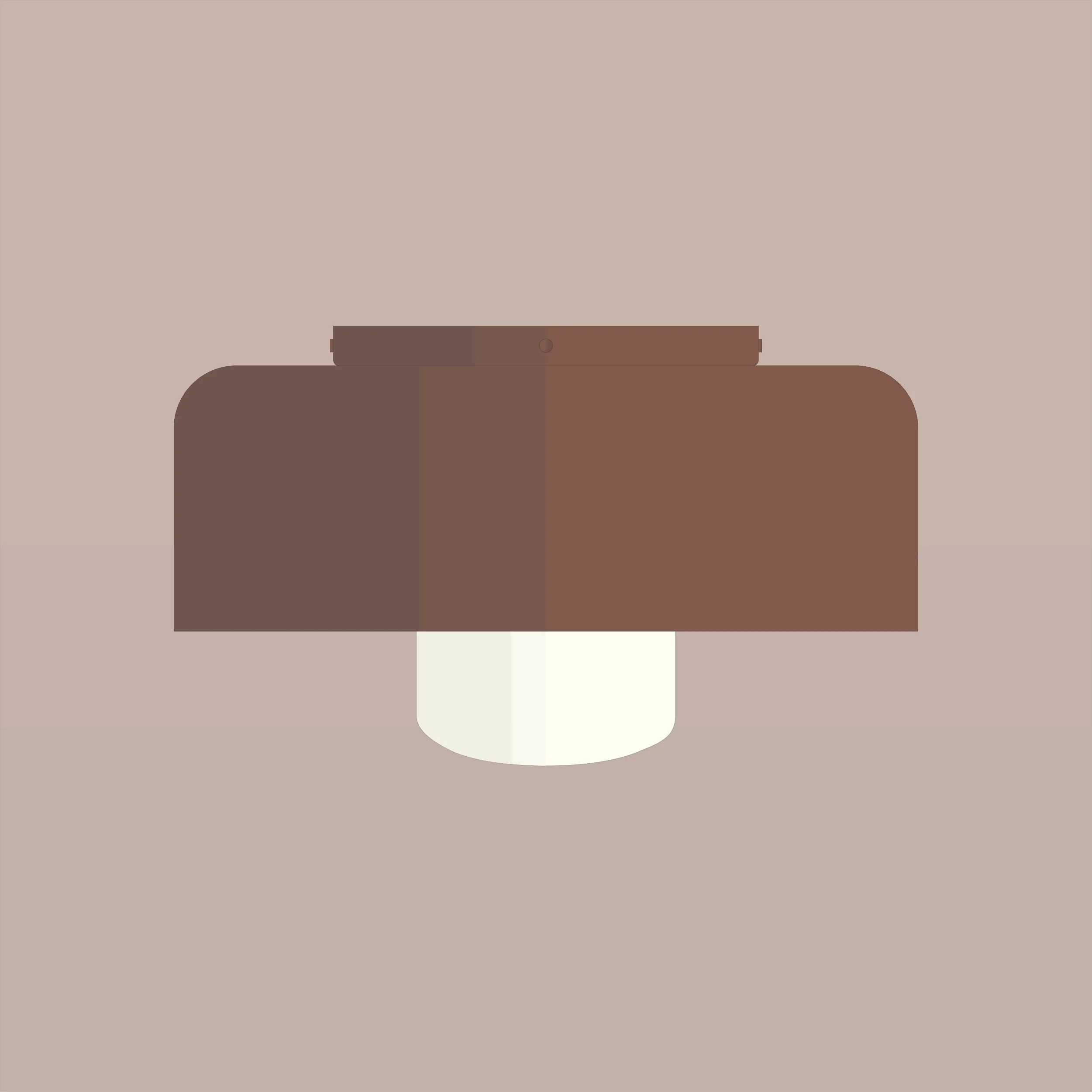 Semi-plafonnier-Mid-Century-Furnas-A7C038-Cuivre-Antique