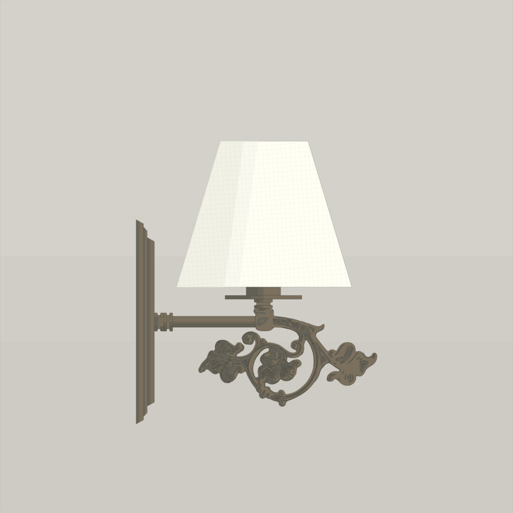 Applique-murale-victorienne-Mid-century-Dorothy-Gothic-A8M031-Laiton-Antique