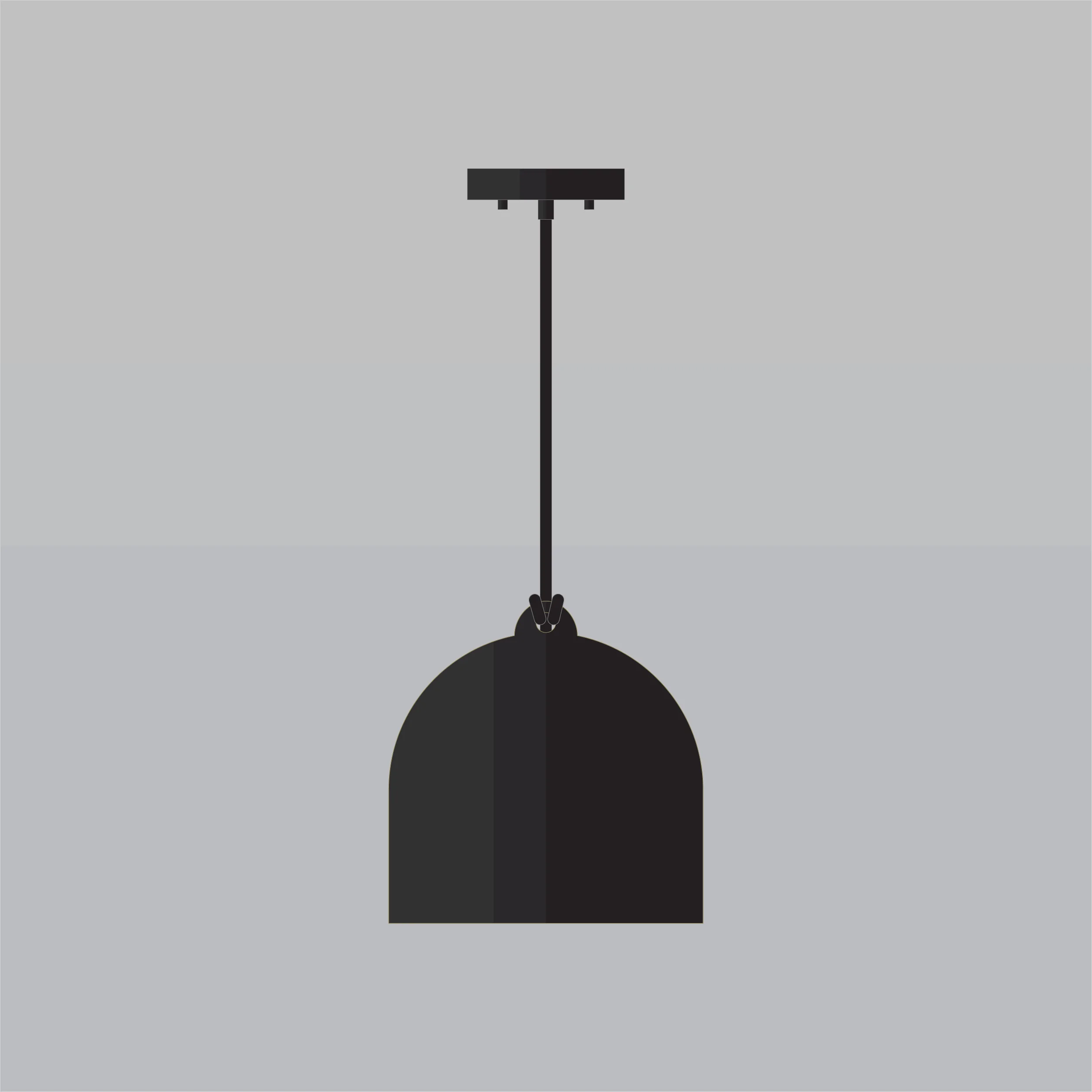 Organic-ceramic-medium-bell-pendant-lamp-Bella-A3S027-Matte-Black-1