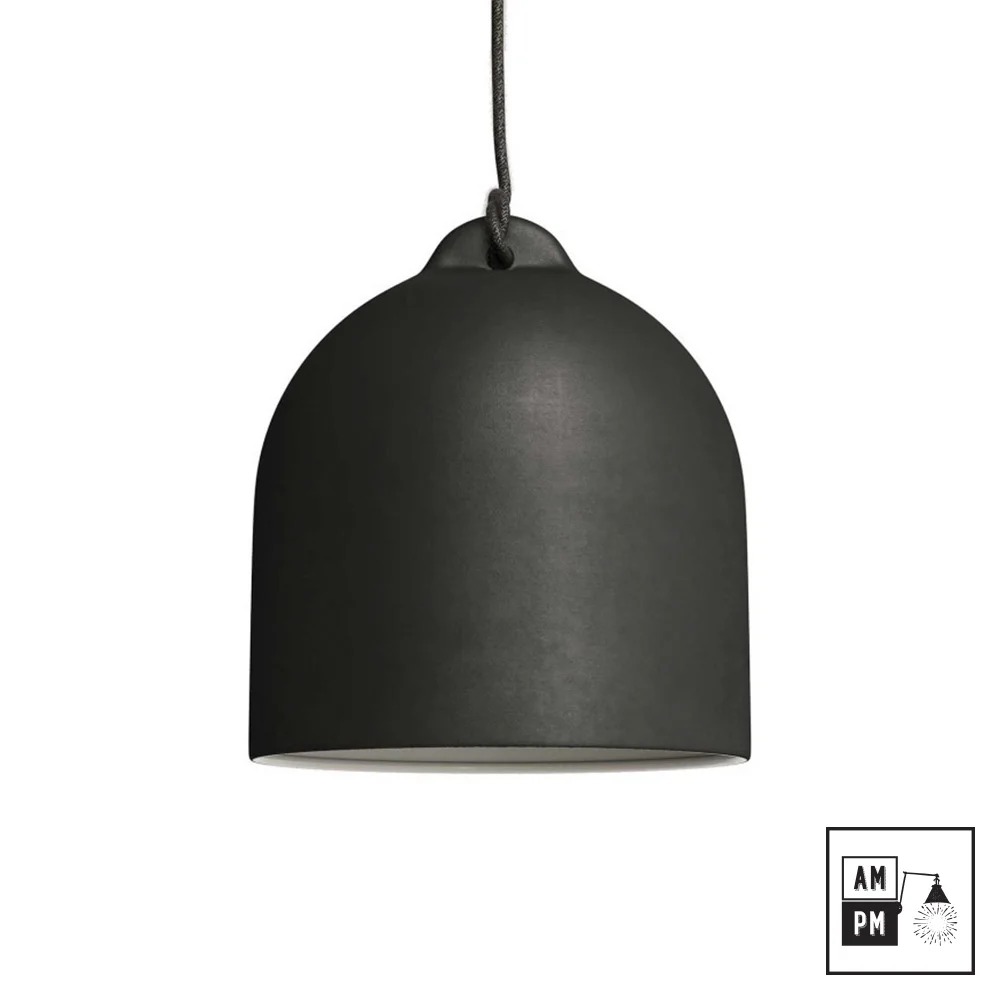 Organic-ceramic-medium-bell-pendant-lamp-Bella-A3S027-matte-black