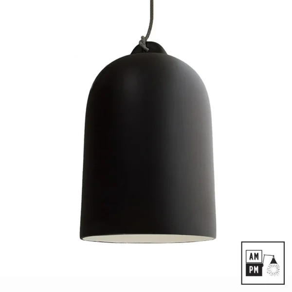 Organic-ceramic-oversized-bell-pendant-lamp-Bella-A3S027-matte-black