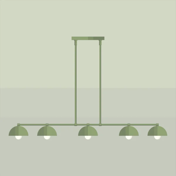 Mid-century-collection-fixed-pendant-luminaire-Barka-A8C019-Custom-Paint