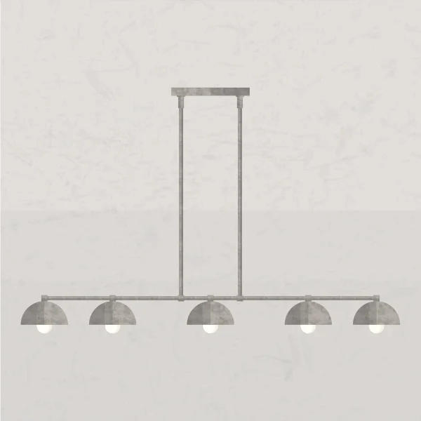 Mid-century-collection-fixed-pendant-luminaire-Barka-A8C019-Custom-Patina