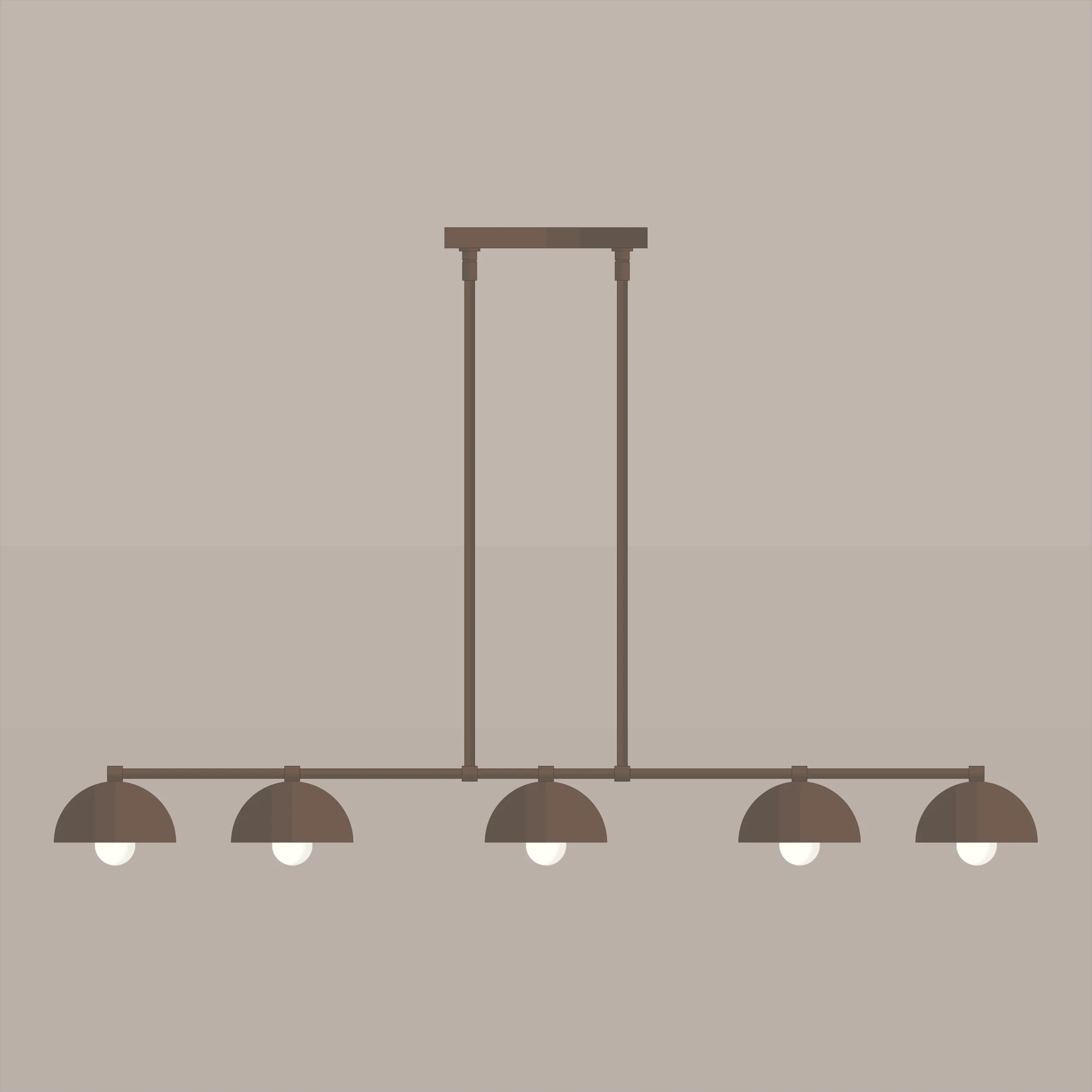 Luminaire-fixe-pendentif-collection-Mid-century-Barka-A8C019-Bronze-Huilé Luminaire-fixe-pendentif-collection-Mid-century-Barka-A8C019-Bronze-Huilé