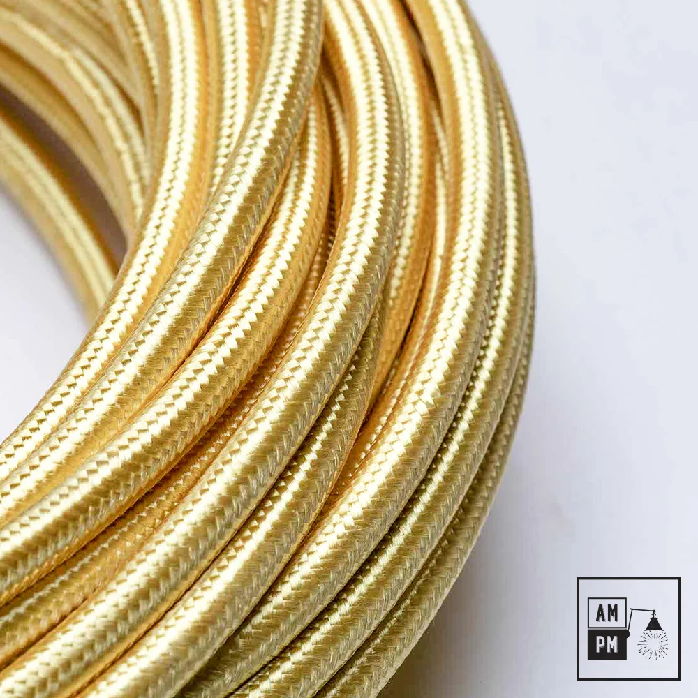 Metallic-rayon-cloth-covered-electrical-wire-PMS122-Butter-1