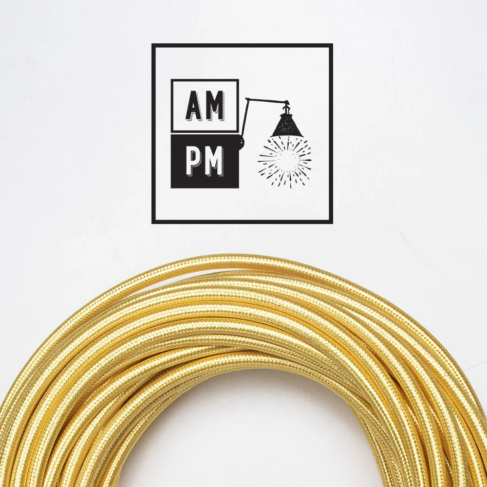 Metallic-rayon-cloth-covered-electrical-wire-PMS122-Butter