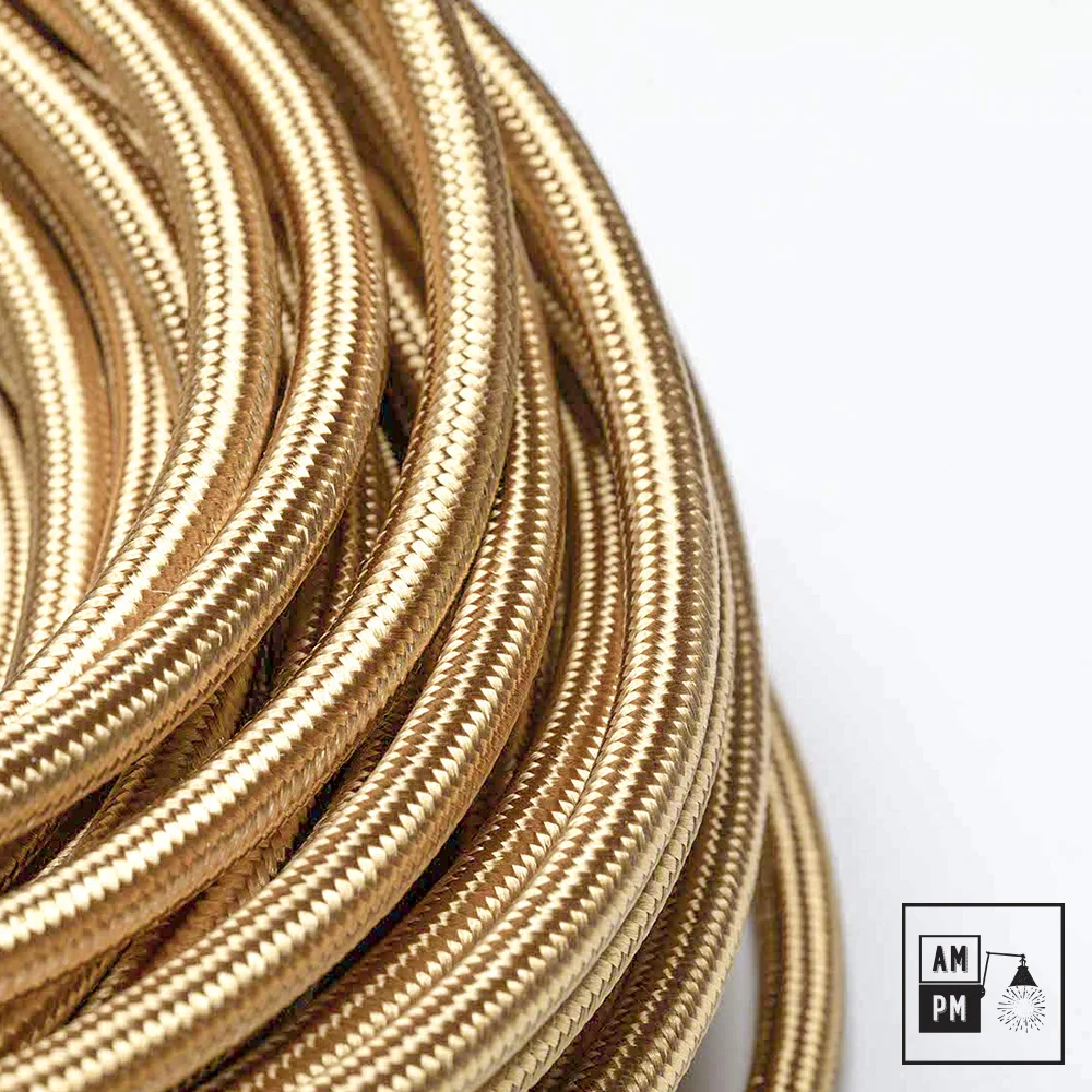Metallic-rayon-cloth-covered-electrical-wire-PMS1245-Brass-1