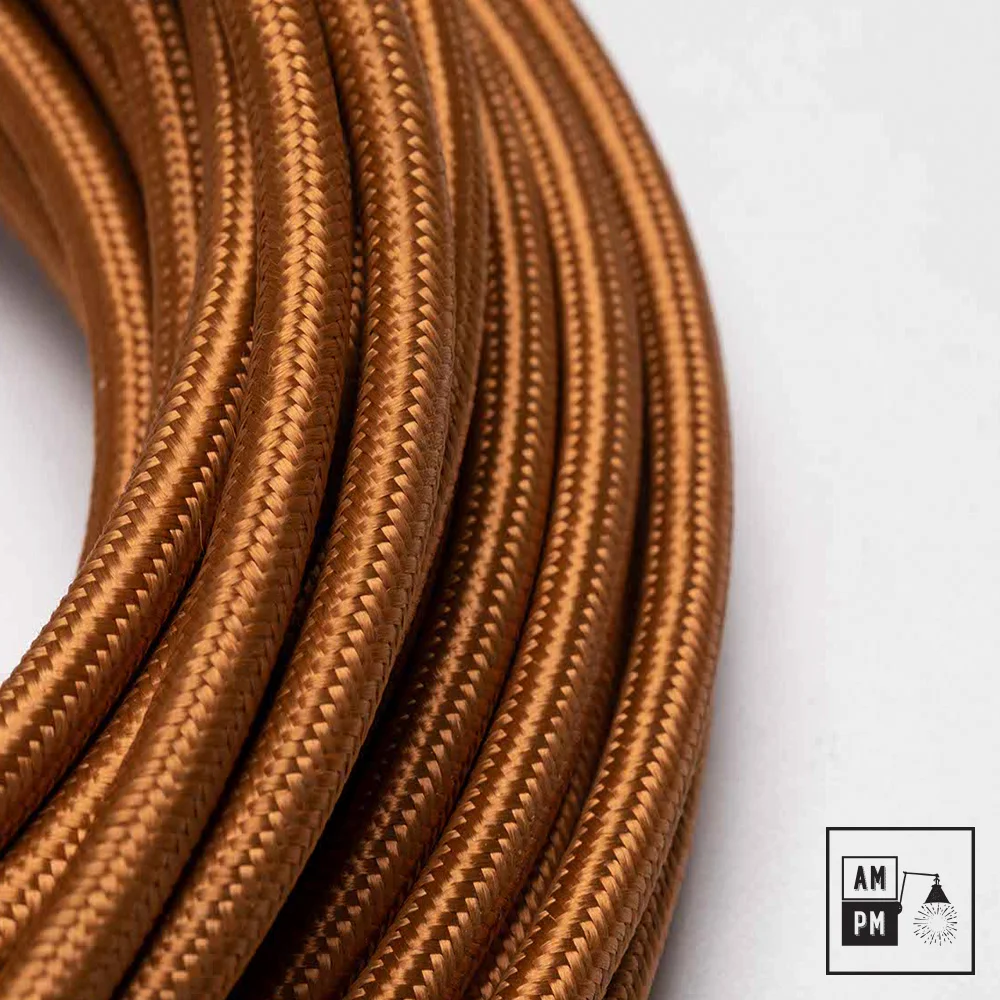 Metallic-rayon-cloth-covered-electrical-wire-PMS153-Whiskey-1