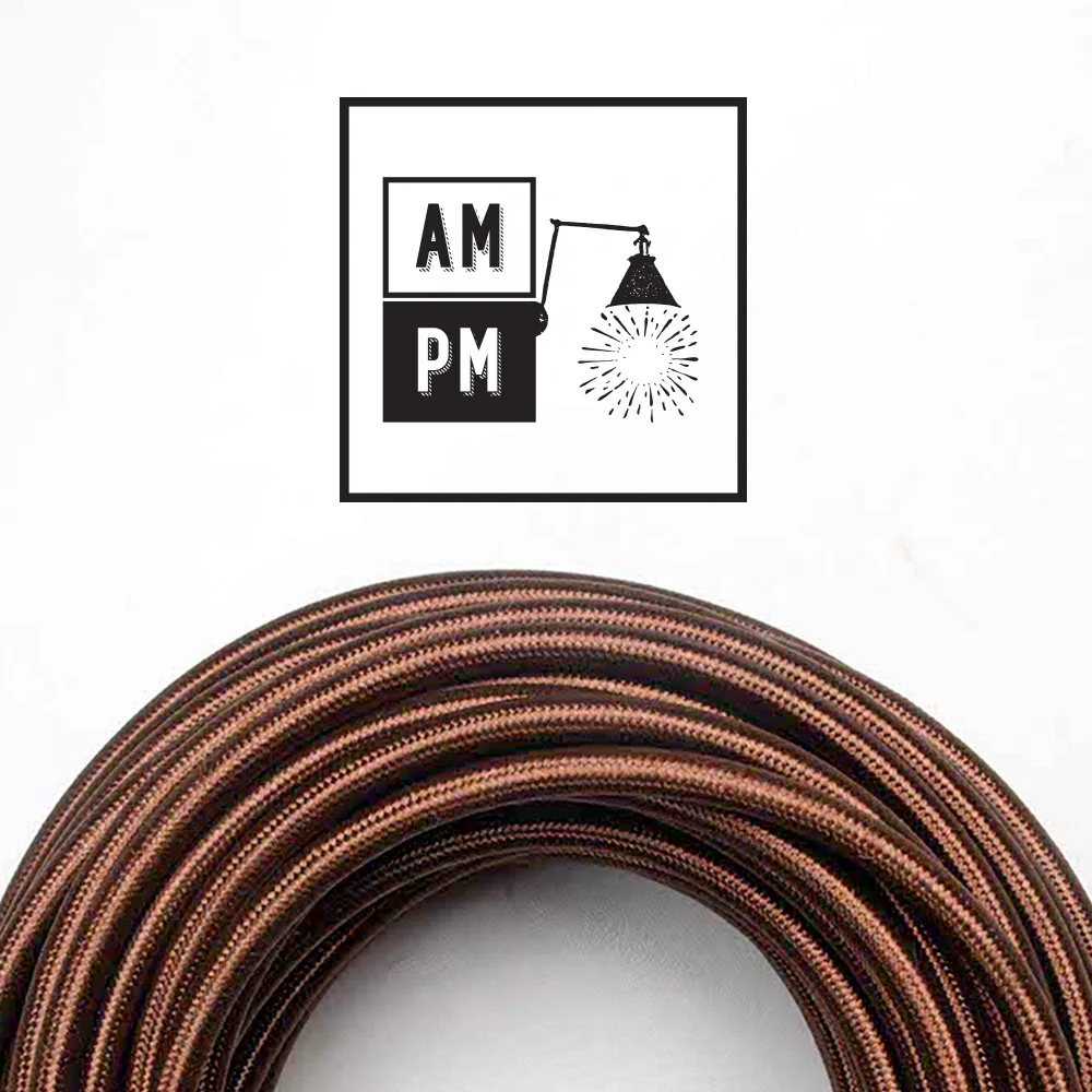 Metallic-rayon-cloth-covered-electrical-wire-PMS469-Spruce-Beer