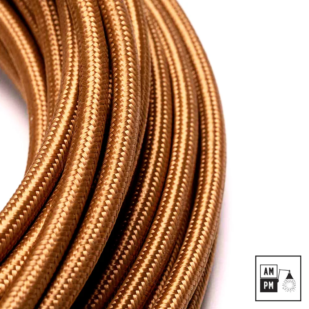 Metallic-rayon-cloth-covered-electrical-wire-PMS730-Coppertone-1
