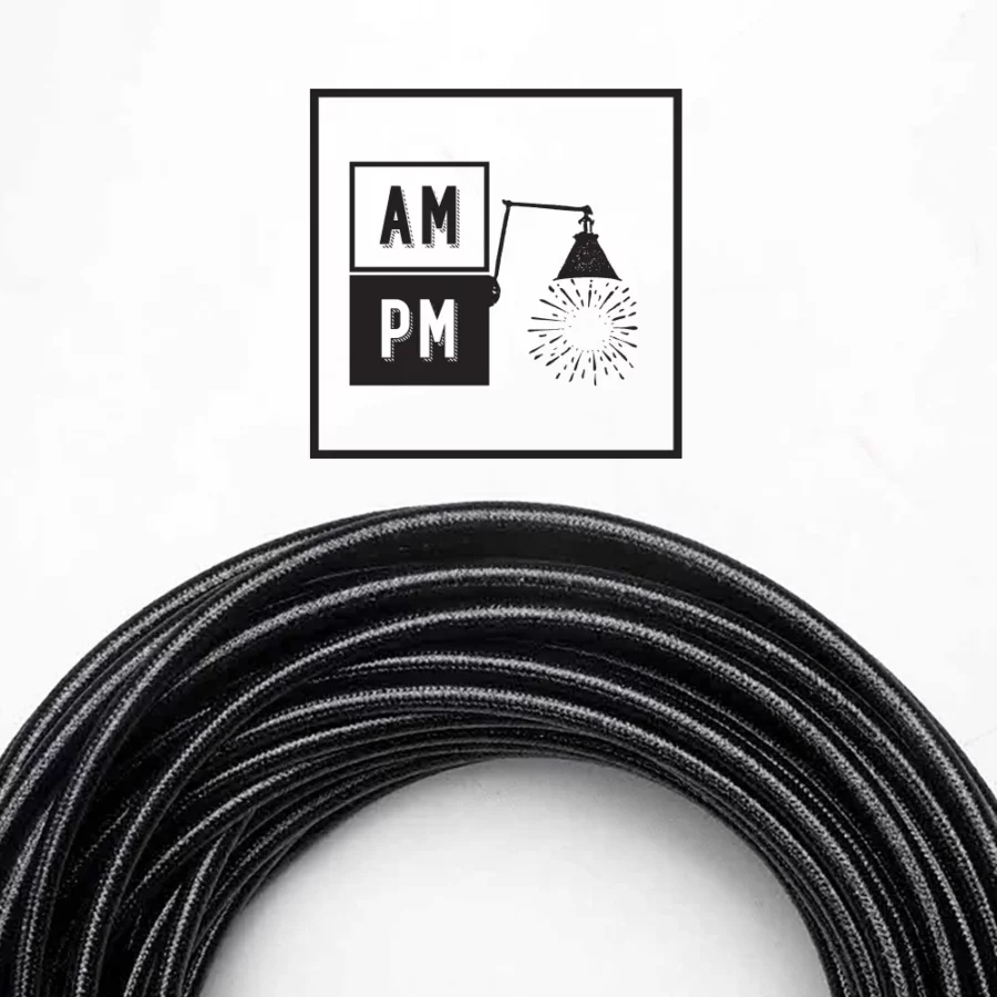 Fil-électrique-recouvert-de-tissus-rayonne-métallique-PMSBlack-Black