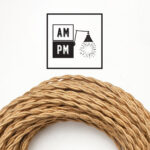 Fil-électrique-torsadé-recouvert-de-tissus-rayonne-PMS7407-or