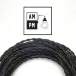 Fil-électrique-torsadé-recouvert-de-tissus-rayonne-PMSNOIR-noir