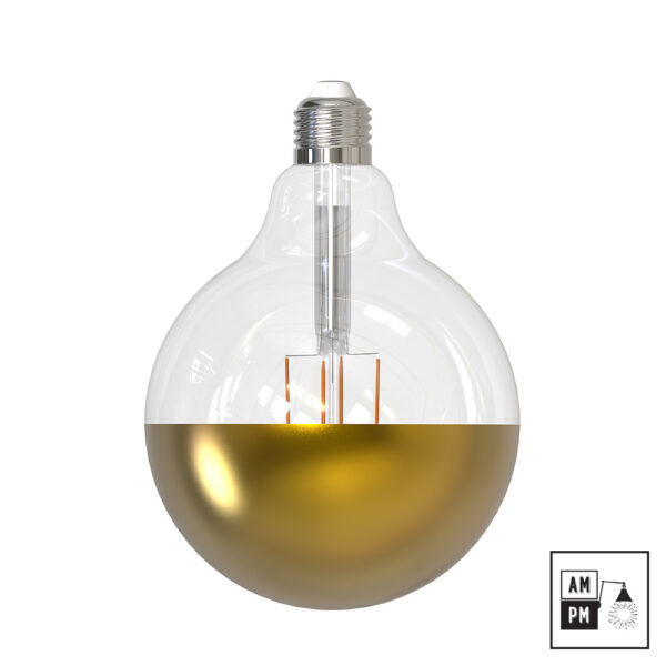 Ampoule-DEL-G40-style-Edison-E26-Demi-Miroir-dorée