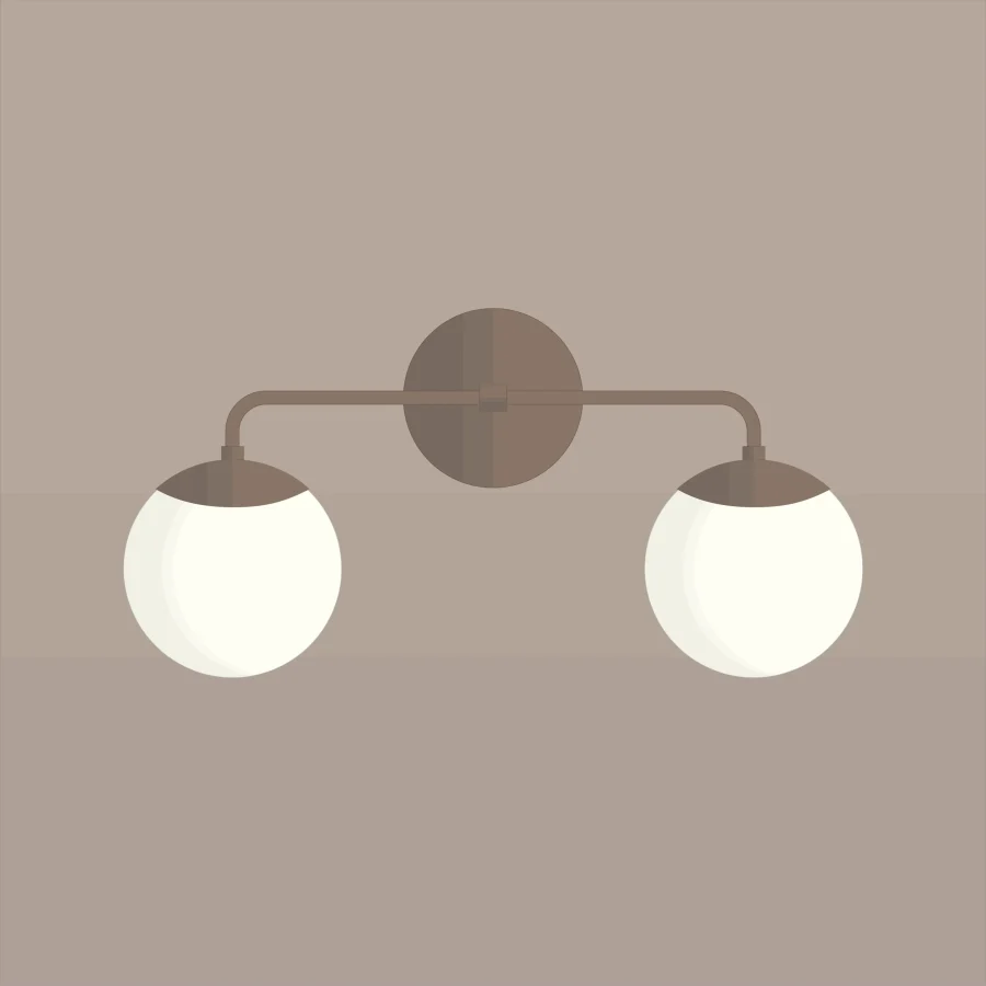 Mid-century-collection-wall-luminaire-Balance-A8M015-Antique-Brass