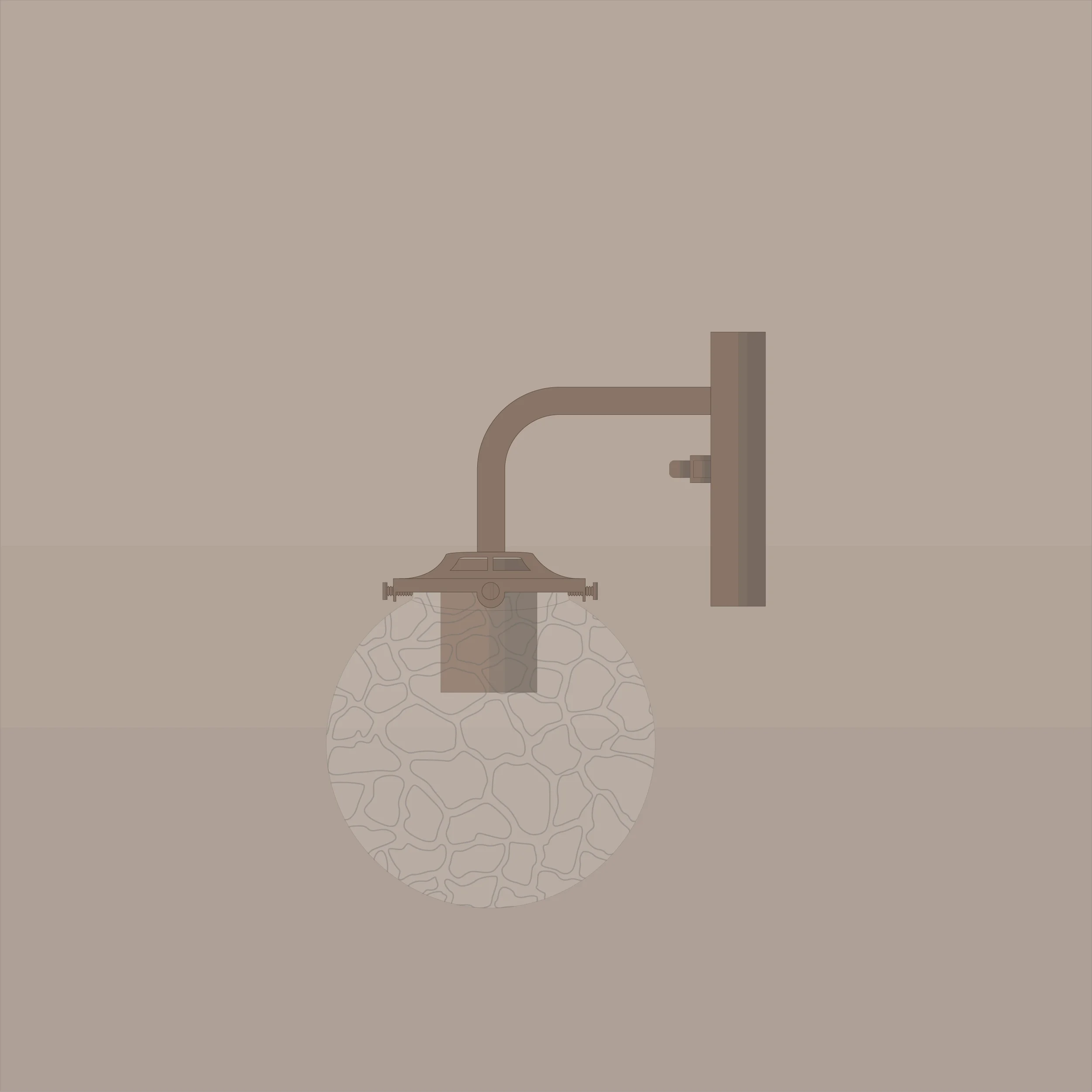 Luminaire-mural-collection-Mid-century-Alicia-A8M012-Laiton-Antique Luminaire-mural-collection-Mid-century-Alicia-A8M012-Laiton-Antique