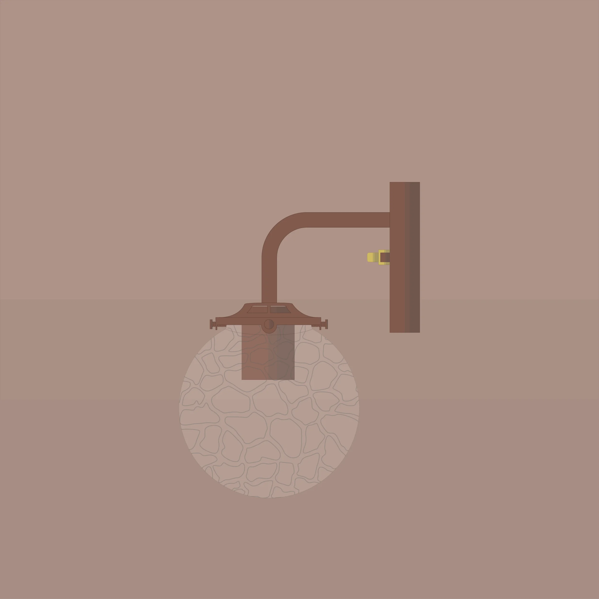 Luminaire-mural-collection-Mid-century-Alicia-A8M012-Cuivre-Antique Luminaire-mural-collection-Mid-century-Alicia-A8M012-Cuivre-Antique