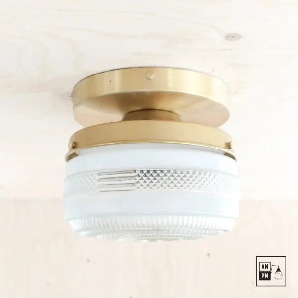 Plafonnier-ras-plafond-Mid-Century-Sorel-6-A7C044-Laiton-Brut