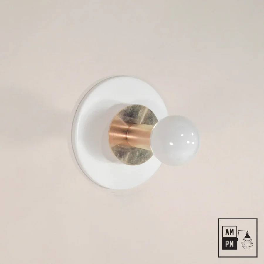Mid-century-ceiling-wall-sconce-prospector-A3K054-Matte-White-Raw-Brass-3