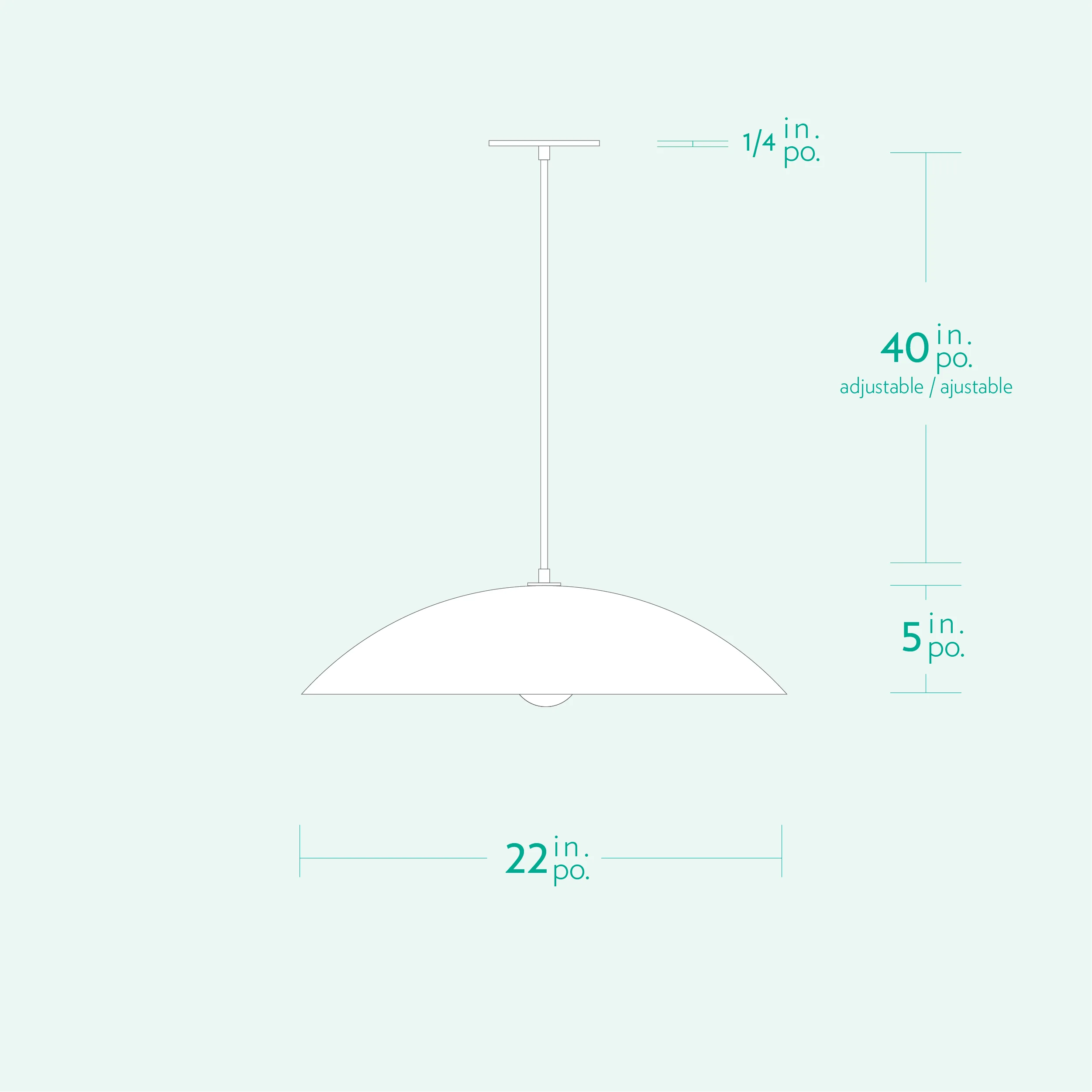 Suspension-collection-Mid-century-Tierdome-22-A7S175-Specs