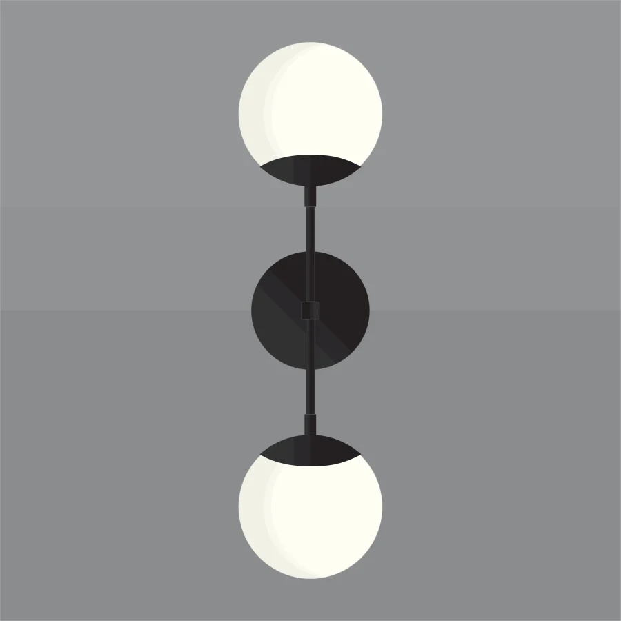 Mid-century-collection-ceiling-wall-luminaire-Bubble-A5K072-Black