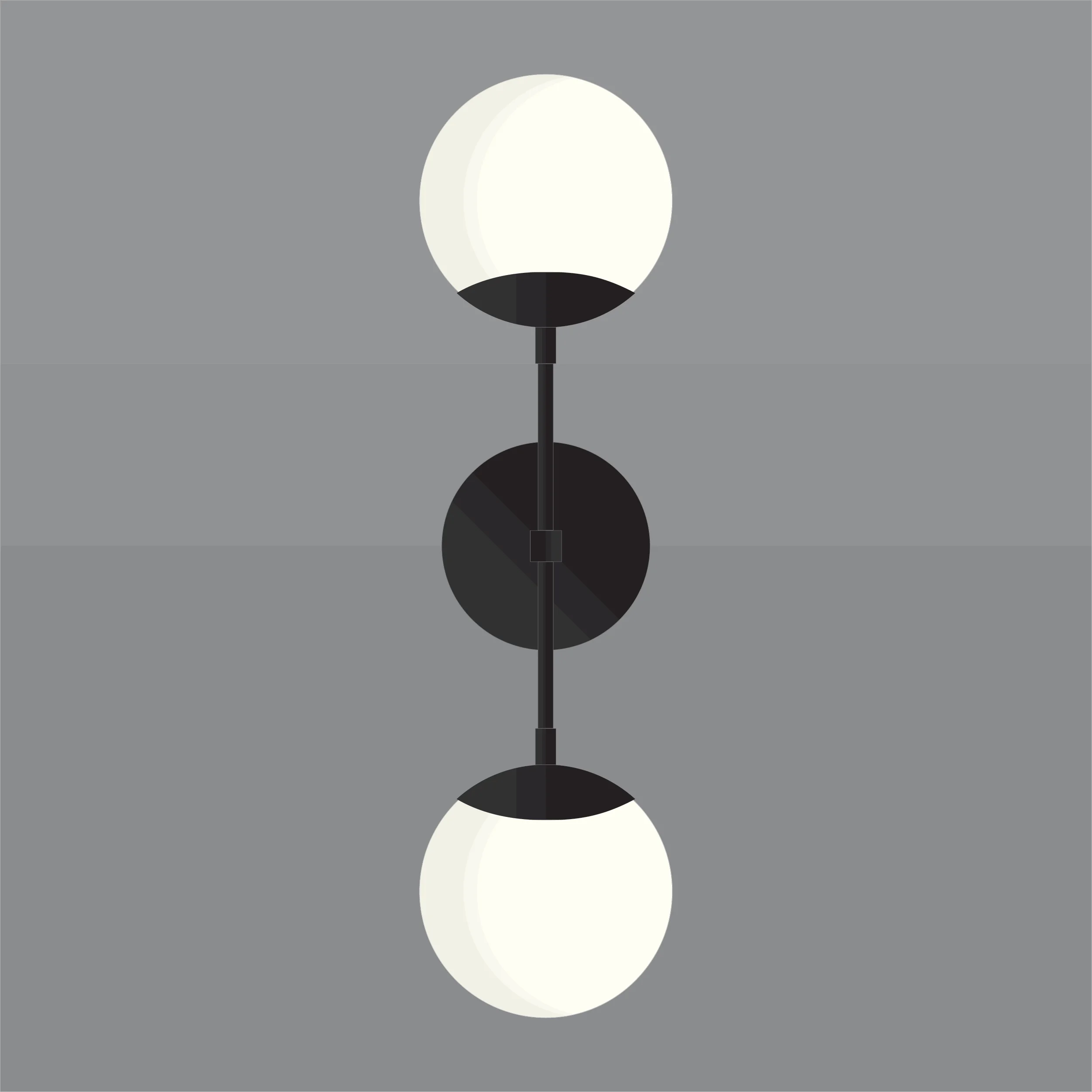 Mid-century-collection-ceiling-wall-luminaire-Bubble-A5K072-Black