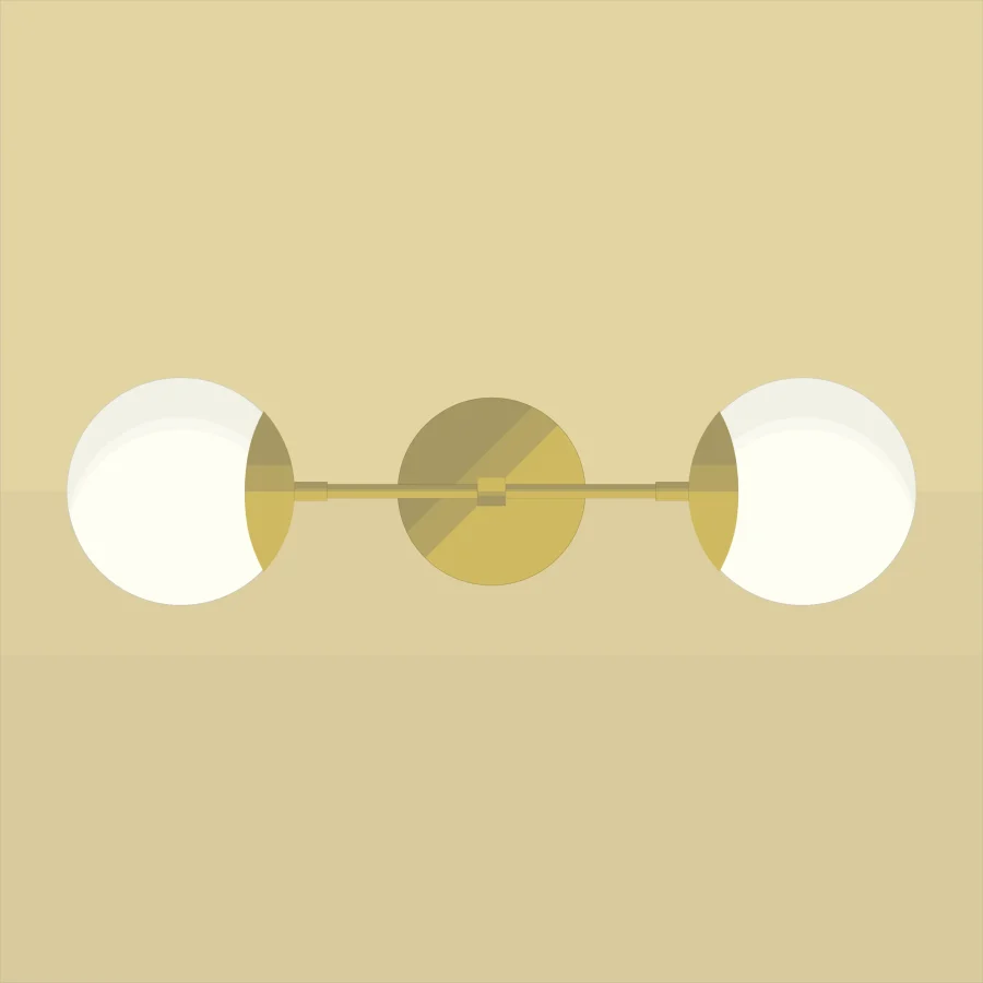 Mid-century-collection-ceiling-wall-luminaire-Bubble-A5K072-Brass
