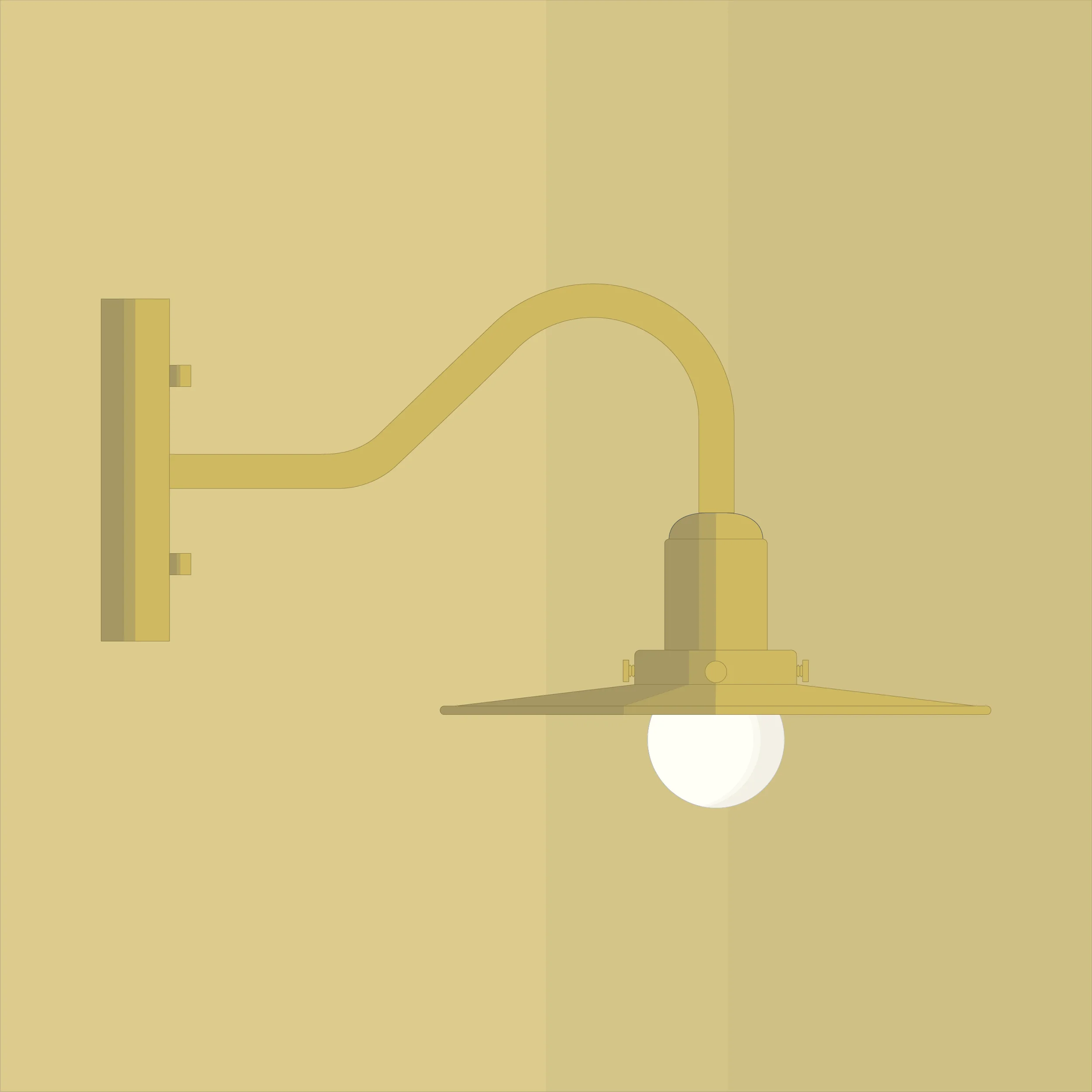 Mid-century-collection-wall-lamp-X-Files-A3K002-Brass