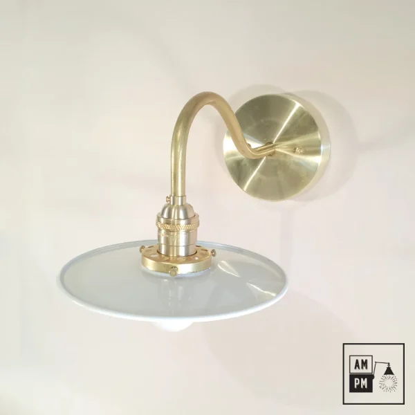 Mid-century-collection-wall-lamp-X-Files-A3K002-Raw-Brass-White