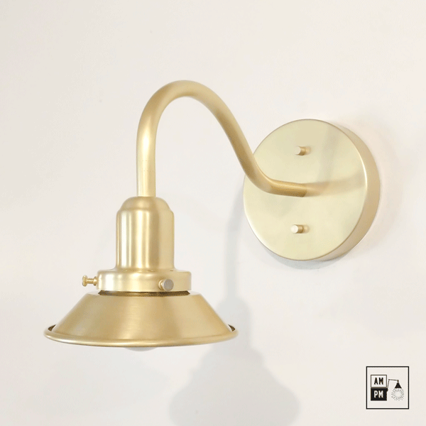 Lampe-applique-murale-Mid-century-Mini-mini-A3K025-Laiton-Brossé