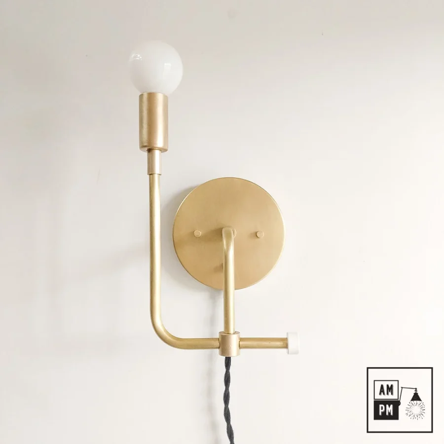 Mid-century-wall-sconce-cornerstore-A3K049-Brushed-Brass-wired