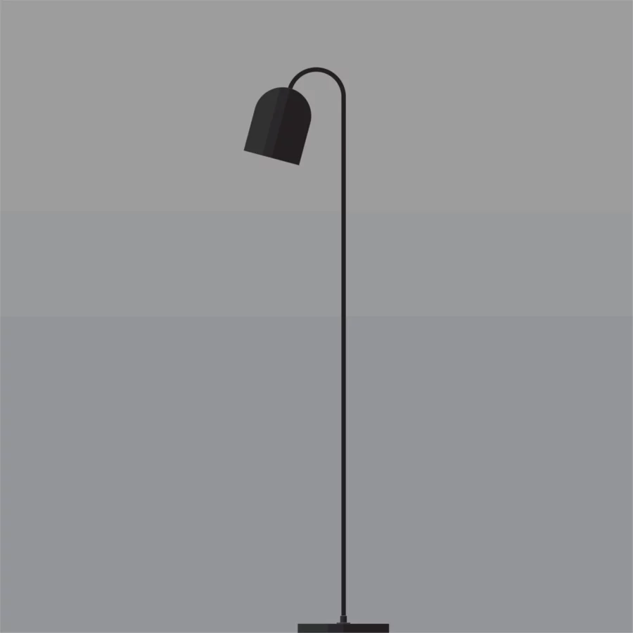 Lampe-autoportante-branchable-plancher-collection-Mid-century-TWNY-A9P022-Noir
