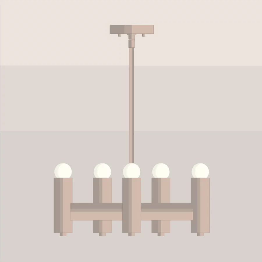 Chandelier-fixe-collection-Mid-century-HDCP-A9C004-Personnalisé