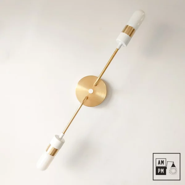 Mid-century-ceiling-wall-sconce-luminaire-Tikka-A5K076-Raw-Brass