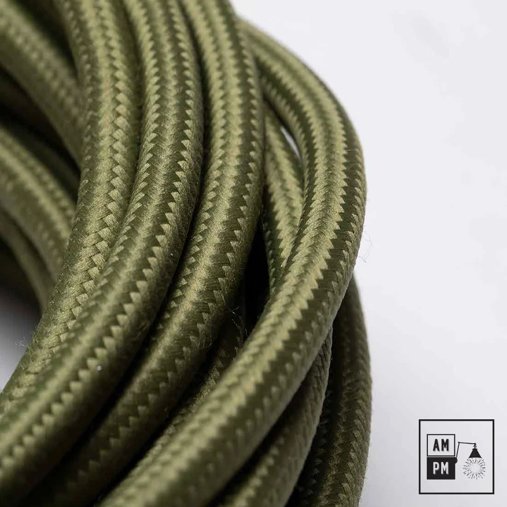 rayon-cloth-covered-electrical-wire-PMS378-army-1