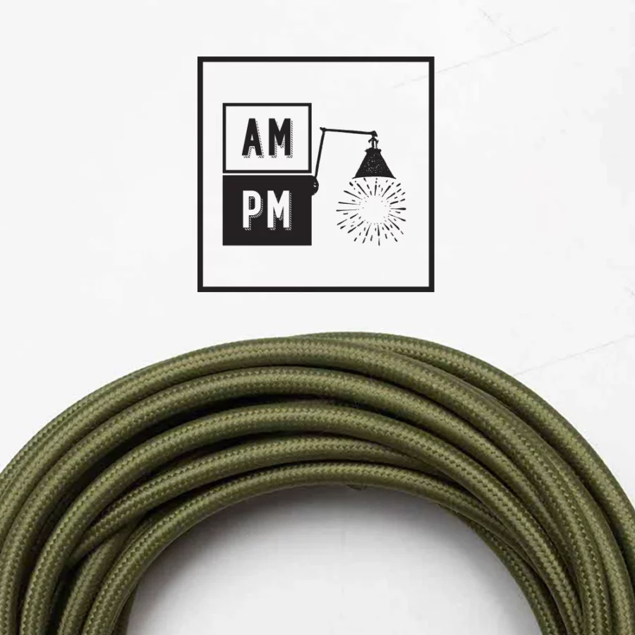 rayon-cloth-covered-electrical-wire-PMS378-army