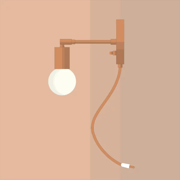 Lampe-applique-murale-pivotante-Mid-centurymoderne-WGMB-A9W204-Cuivre