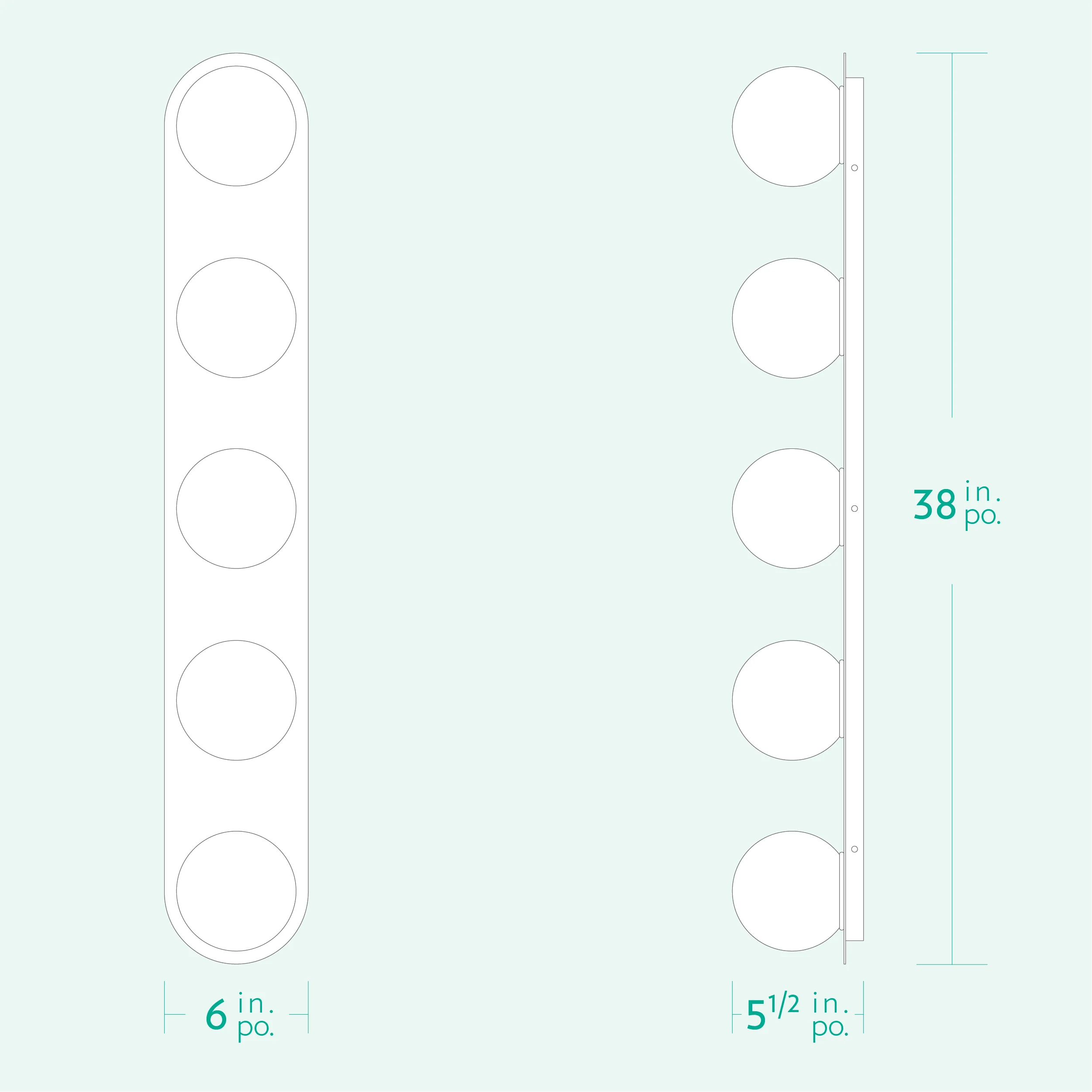 Luminaire-mural-ras-surface-collection-Mid-century-OLOX5-A9W210-Specs