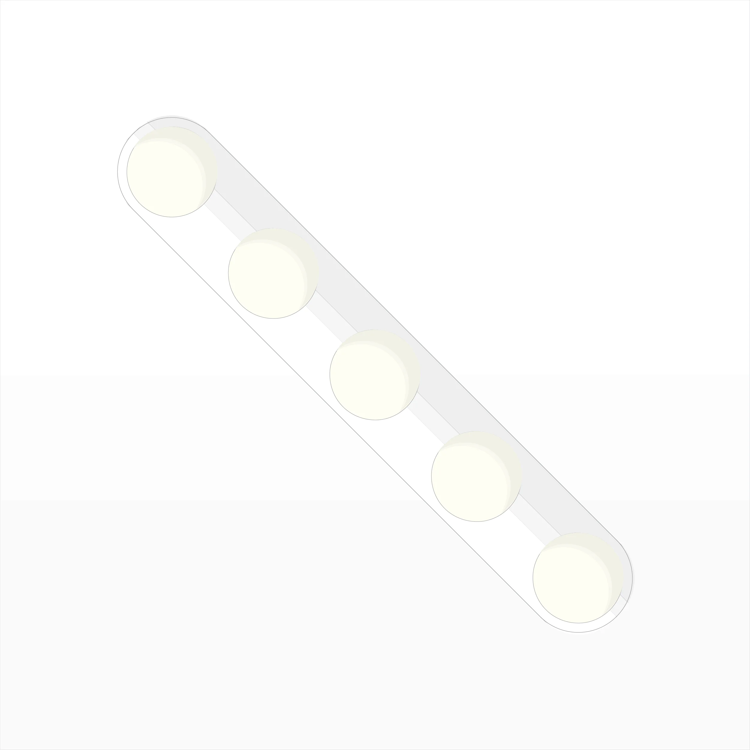 Luminaire-mural-ras-surface-collection-Mid-century-OLOX5-A9W210-Blanc