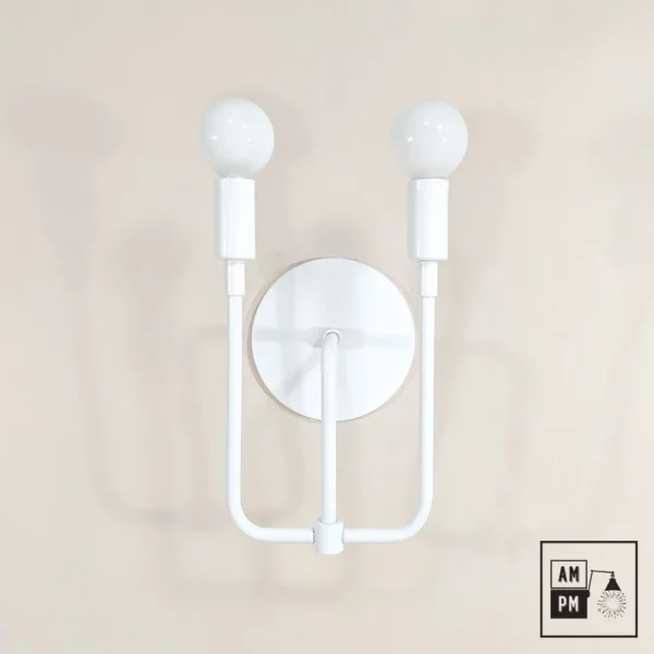 Mid-century-wall-luminaire-toro-A3K038-Matte-White